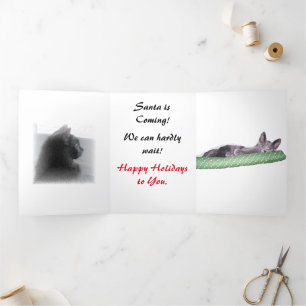 Tri-Fold-Karte - Weihnachtsaufregung Dreifach Gefaltete Urlaubskarte