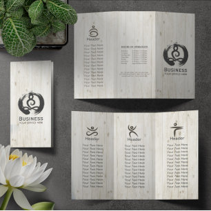 Tri-Fold Yoga Massage Broschüren Meditation Haltun