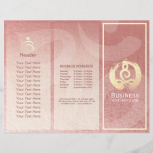Tri-Fold Yoga Massage Broschüren Meditation Haltun