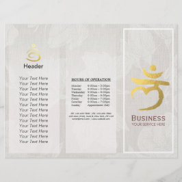 Tri-Fold Yoga Studio Broschüren Root Chakra Mantra