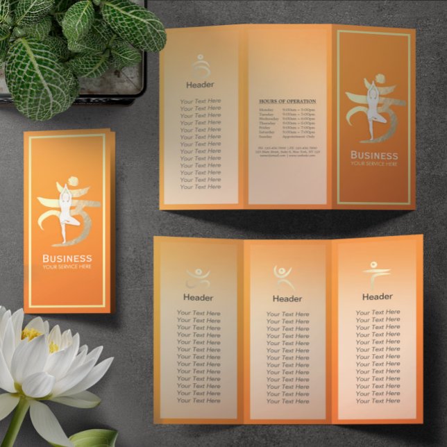 Tri-Fold Yoga Studio Broschüren Root Chakra Mantra (Von Creator hochgeladen)