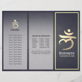 Tri-Fold Yoga Studio Broschüren Root Chakra Mantra