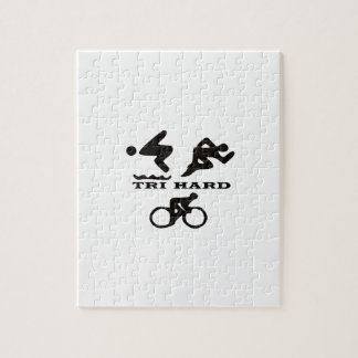 Tri harte Triathlon-Geschenke Kleidung und Zusätze Puzzle