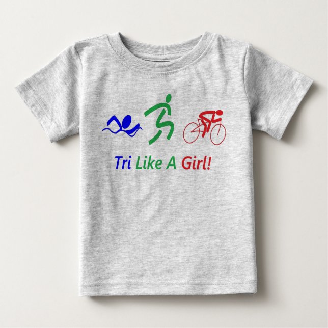 Tri like a Girl Baby T-shirt (Vorderseite)