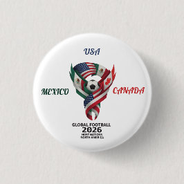 Tri-Nation Soccer Fan Buttons | Mexico USA Canada 