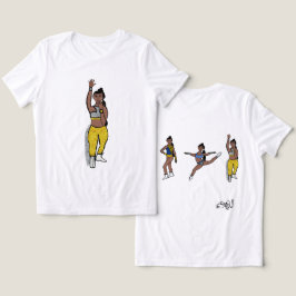 Tri-Pose Dancer Blue Gold Silver #1 Tri-Blend Shirt