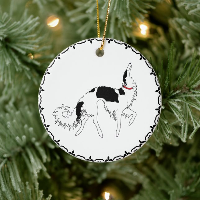 Tri Prancing Borzoi Weihnachtsschmuck (Baum)
