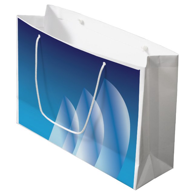 Tri-Sail Translucent Blue Sky Große Geschenktüte (Vorderseite Schrägansicht)