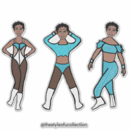 Tri-Styled Dancer Aqua #1 Aufkleber