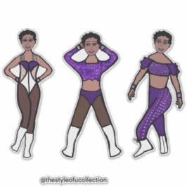 Tri-Styled Dancer Lila #1 Aufkleber