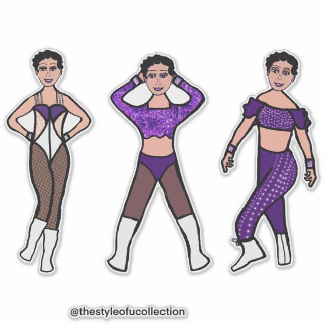 Tri-Styled Dancer Lila #2 Sticker (Vorderseite)