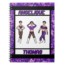 Tri-Styled Dancer Lila & Black Notebook #2 Notizblock