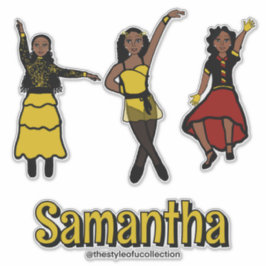 Tri-Styled Red Yellow Black Dancer Aufkleber