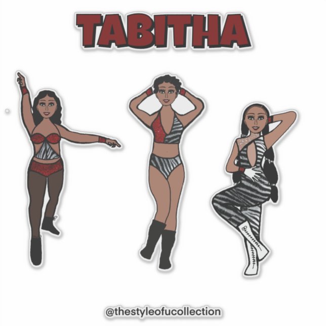 Tri-Styled Red Zebra Dancer #1 Aufkleber (Vorderseite)