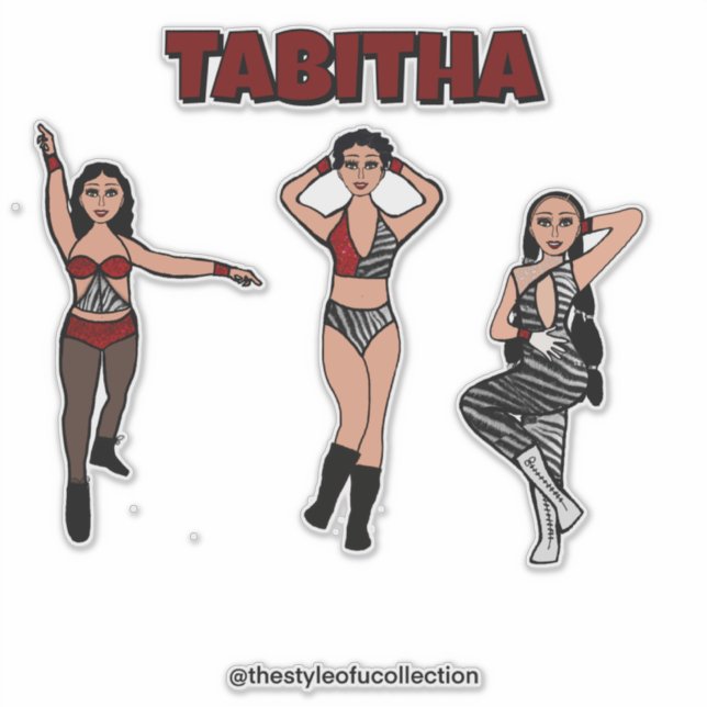 Tri-Styled Red Zebra Dancer #2 Aufkleber (Vorderseite)