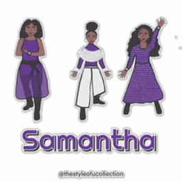 Tri-Styling Lila White Silver Dancer #1 Aufkleber