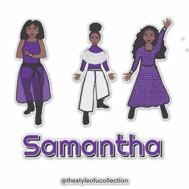 Tri-Styling Lila White Silver Dancer #1 Aufkleber (Vorderseite)