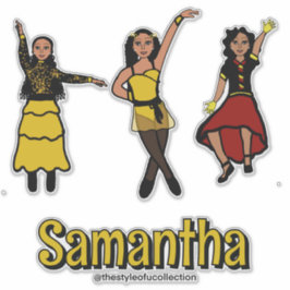 Tri-Styling Red Gelb Black Dancer #2 Aufkleber