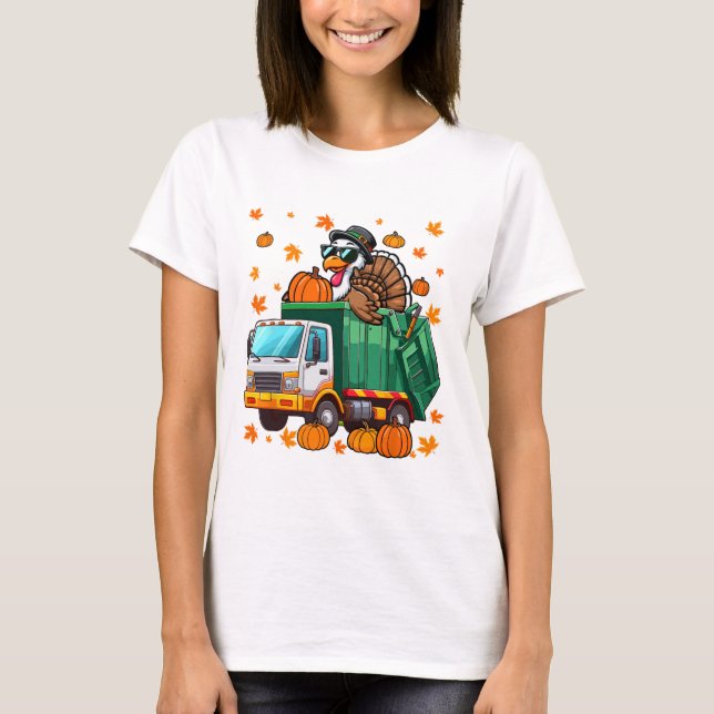 Tri Sungles Driving Garge Truck Erntedank Dr. T-Shirt (Vorderseite)