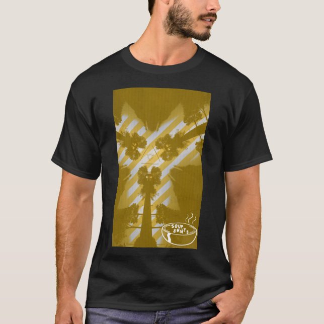 Tri Trees (Gelb) Dunkler T - Shirt (Vorderseite)
