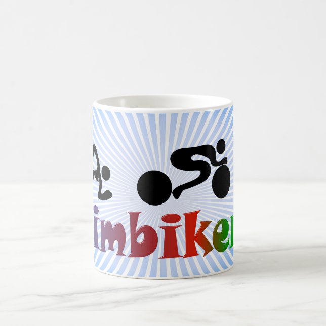 TRI Triathlon-Schwimmen-Fahrrad SCHWARZER Tasse (Mittel)