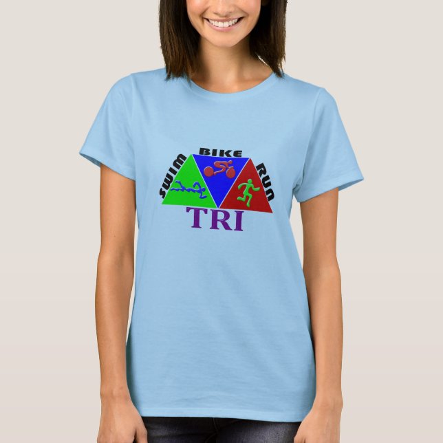 TRI Triathlonswim-Fahrrad TRI LaufT - Shirt (Vorderseite)
