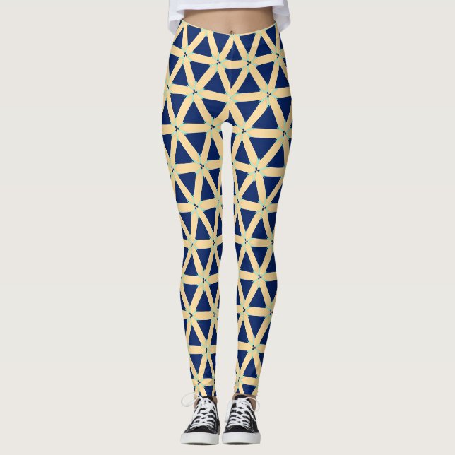 Triad Flow Geometric Seamless Muster Leggings (Vorderseite)