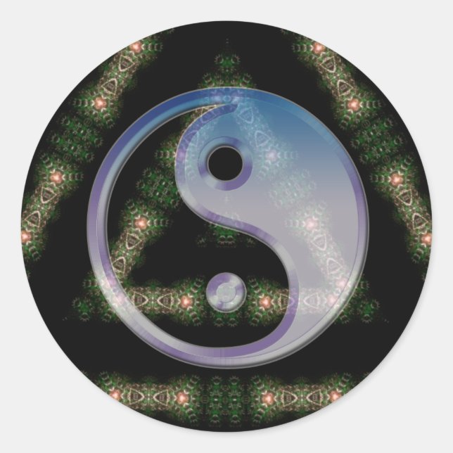 Triad Yin Yang Symbolismus Sticker (Vorderseite)