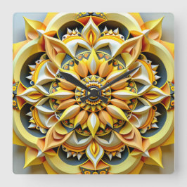 Triadische Uhrenkonstruktion Quadratische Wanduhr