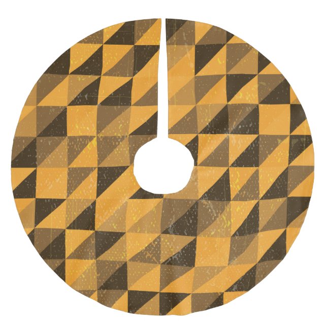 Triangle: Abstraktes Muster Polyester Weihnachtsbaumdecke (Vorderseite)
