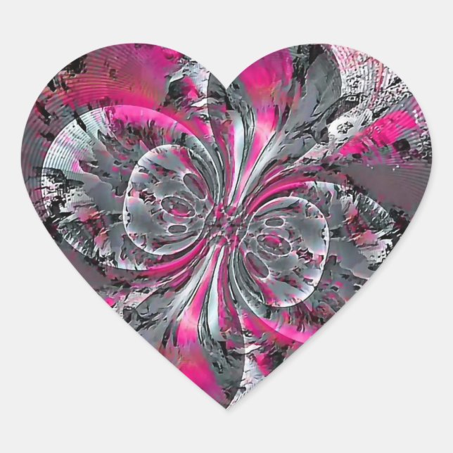 Triangle-Aufkleber für gemischte Signale Herz-Aufkleber (Vorderseite)