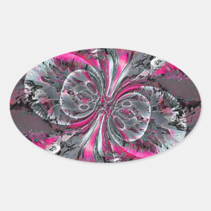 Triangle-Aufkleber für gemischte Signale Ovaler Aufkleber