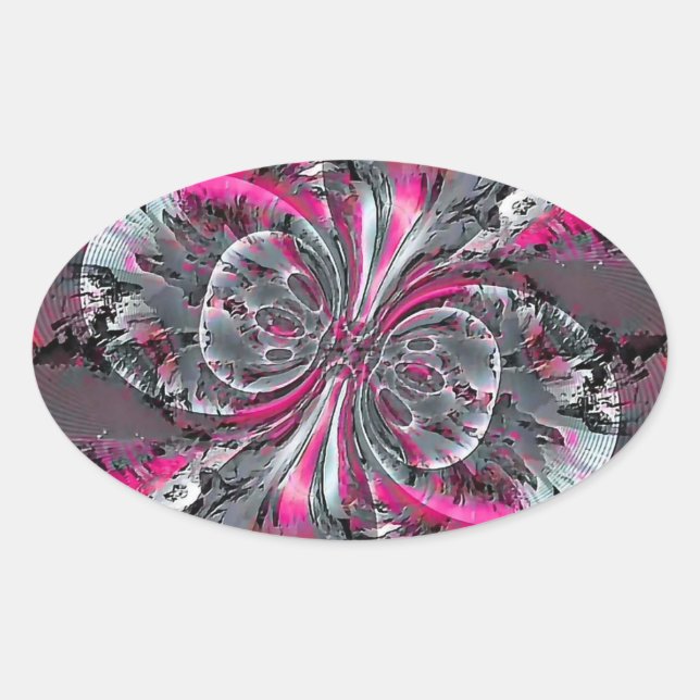 Triangle-Aufkleber für gemischte Signale Ovaler Aufkleber (Vorderseite)