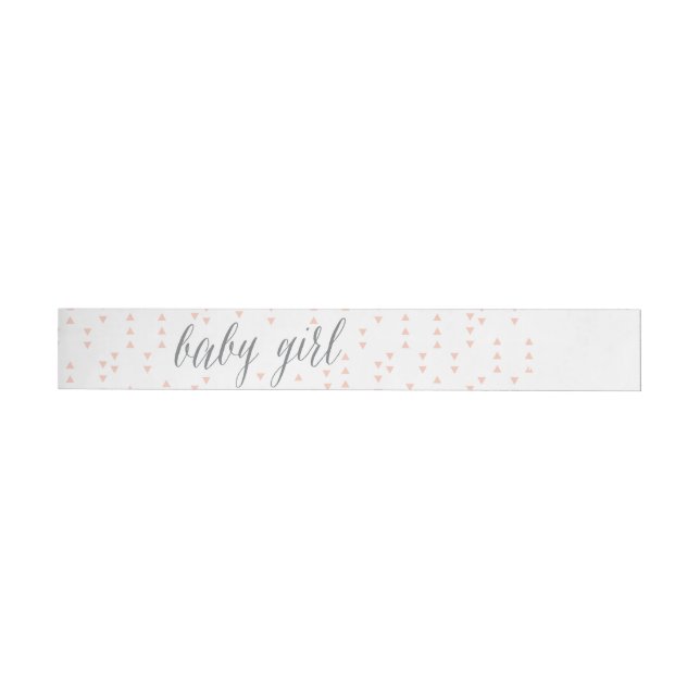 Triangle Baby Girl Pink und Grau-Adressetikett (Person)
