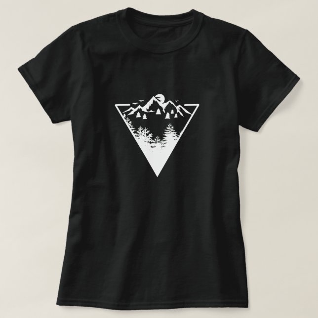 Triangle-Bilderrahmen mit Wildnis T-Shirt (Design vorne)