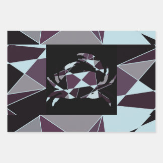 Triangle black grey white maroon Abstract Geschenkpapier Set