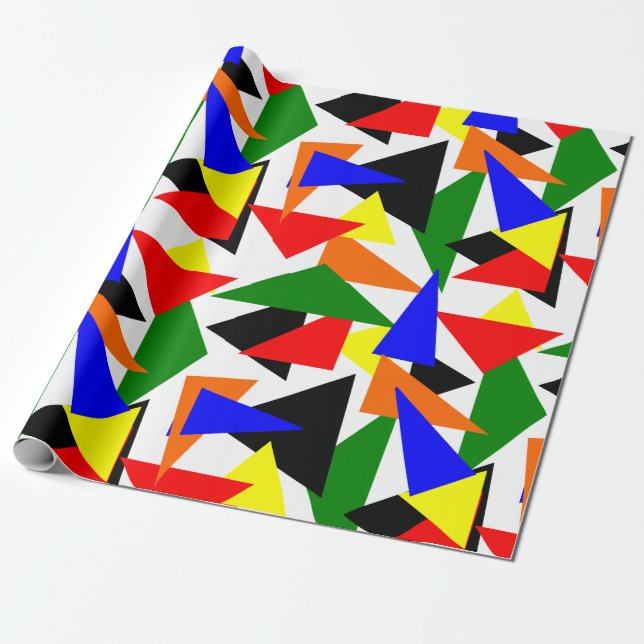 Triangle Collage Geschenkpapier (Ungerollt)