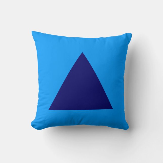 Triangle Colors - DP Navy and Blue 0099FF Kissen (Vorderseite)