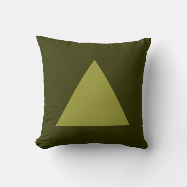 Triangle Colors - Olive on Dk Olive Kissen (Vorderseite)