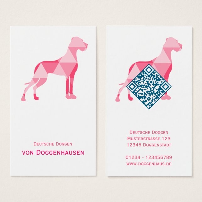 Triangle Dogge – Abstrakter Deutsche Dogge (Vorne & Hinten)