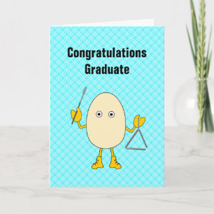Triangle Egghead Musician Abschluss Card Dankeskarte