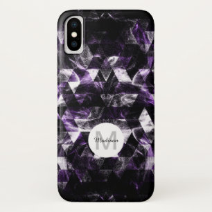 Triangle Geometric Lila Smoky Galaxy Monogram Case-Mate iPhone Hülle