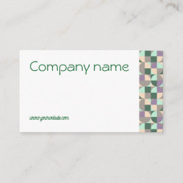 Triangle green türkis beige QR Business Card Visitenkarte