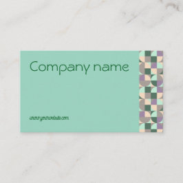 Triangle green türkis grau QR Business Card Visitenkarte