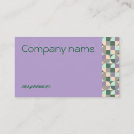 Triangle green turquoise lavene QR Business Card Visitenkarte