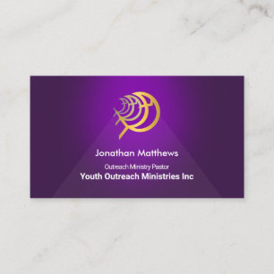 Triangle Lila Spot Light Gold Ichthus Ministerium Visitenkarte