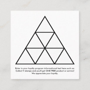 Triangle-Loyalität belohnt Quadrat Treuekarte