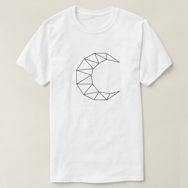 Triangle Moon Kunst T-Shirt (Design vorne)