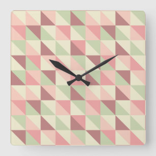 Triangle Mosaic Clock Quadratische Wanduhr