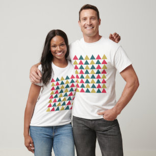 Triangle-Muster mit farbenfroher Geometrie T-Shirt